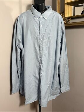 NEW Winston 3XLT Light Blue Men's Button-Down Dress Shirt NWT